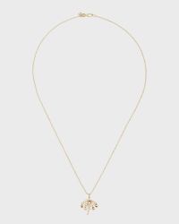 Diamond Pave Evil Eye Charm Necklace