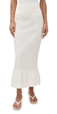 POSSE Matilda Column Skirt Cream M