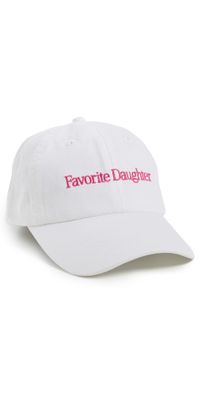 Favorite Daughter Classic Logo Baseball Heart Hat White/Pink One Size