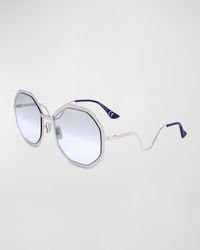 Geometric Metal Round Sunglasses