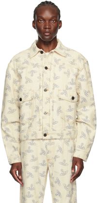 Vivienne Westwood Blouson Marlene blanc cassé en denim