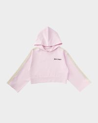 Girl's Track Logo-Print Hoodie, Size 4-12
