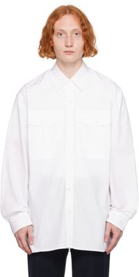 Dries Van Noten White Long Shirt