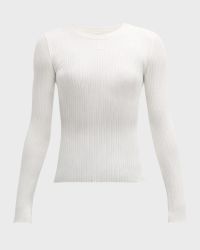 Shoulder Snaps Long-Sleeve Rib Sweater