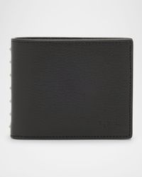Men's Grained Leather Bifold Wallet