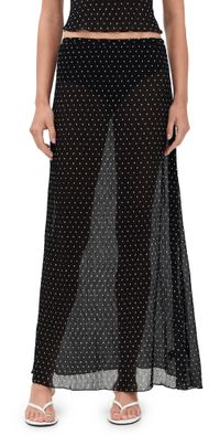 Lioness Ford Maxi Skirt Onyx Polka XL