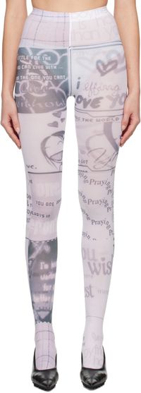 Praying SSENSE Exclusive White Comic Tights