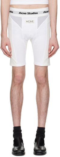 Acne Studios White Paneled Shorts