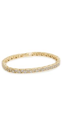SHASHI Trigono Tennis Bracelet Gold One Size