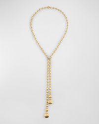 18K Yellow Gold Lariat Necklace with Diamonds
