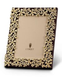 24k Gold-Plated Swarovski Crystal Garland Picture Frame, 8 x 10