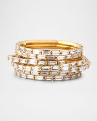 14K Yellow Gold Kinetic Ring with Baguette Diamonds