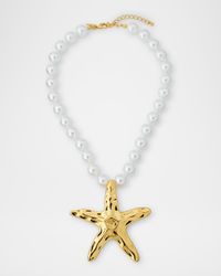 Hand knotted Pearly Necklace with Starfish Pendant