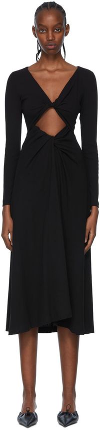 Rosetta Getty Robe midi noire en coton
