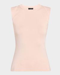 Sleeveless Fitted Silk Stretch Knit Top