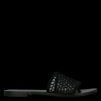 Jonak - Sandales plates en cuir mélangé - Taille 42 - Noir