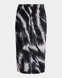 Animal Jacquard Pencil Skirt