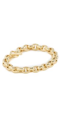 By Adina Eden Chunky Chain Link Toggle Bracelet Gold One Size