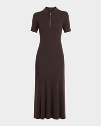 Taylor Ribbed Short-Sleeve Polo Dress