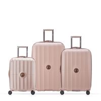 Delsey Paris - Set de 3 valises rigides 55cm/ 67cm/ 76,5cm - Taille XL - Rose