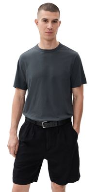 Officine Generale Crew Neck Tee Faded Black L