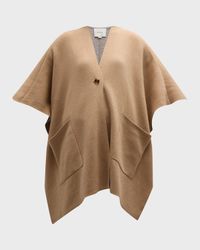 Double-Faced Knit Wool & Cashmere Cape