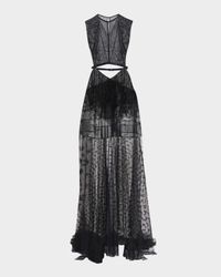 Chantilly Lace Cutout Maxi Dress