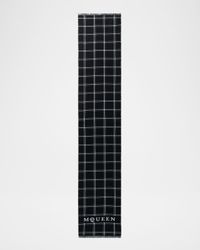 Men's Wool Logo Check Scarf