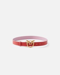 Pinko - Ceinture réversible de 3 cm avec boucle love birds - Taille 105 - Rouge