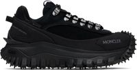 Moncler Black Trailgrip Apex Leather & Suede Sneakers