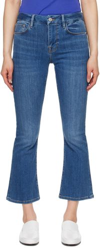 FRAME Blue 'Le Crop Mini Boot' Jeans
