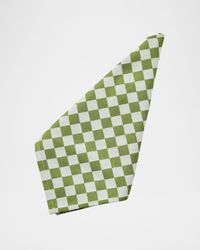 Green Check Napkins, Set of 4