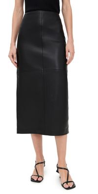 A. L.C. Marta Leather Skirt Black 4