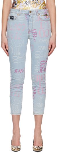 Versace Jeans Couture Indigo Jacquard Jeans
