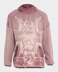 Men's S-Waf-Hood-New Faded Waffle Knit Hoodie