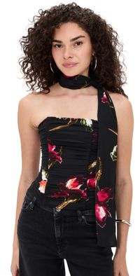 Lioness Island Bodice Onyx Floral XS