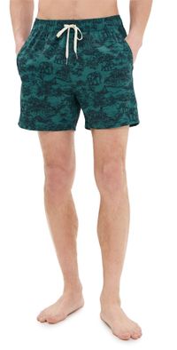 Fair Harbor x White Lotus Bayberry Swim Trunks 5 Jungle Toile XXL
