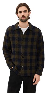 Madewell Twill Shirt Jacket In Broken Plaid Gradient Plaid M