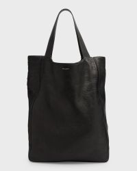 Men's Grained Leather Maxi Tote Bag