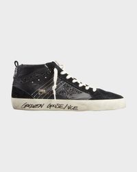 Mid Star Glitter Wing-Tip Sneakers