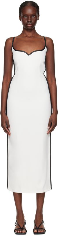 Paris Georgia SSENSE Exclusive White Heart Midi Dress