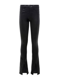Women's Beatrix Coated Split-Hem Pants - Noir Coated - Size 32