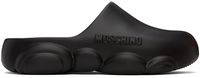 Moschino Black Teddy Sole Rubber Slippers