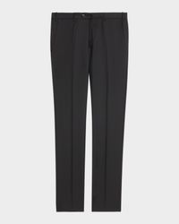 Men's Flat-Front Wool Trousers