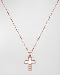 Happy Diamonds 18K Rose Gold Cross Pendant Necklace