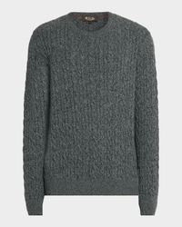 Men's Treccia Baby Cashmere Crewneck Sweater