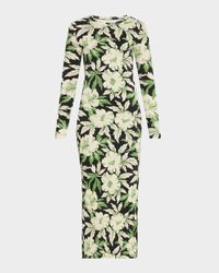 Floral Printed Mesh Tube Dress