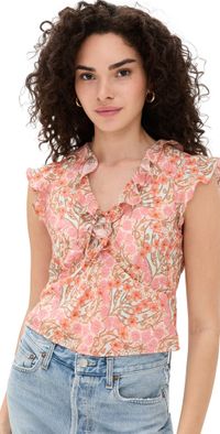 PAIGE Farrow Top Blue Bell Multi S