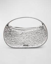 Swipe Small Foil Leather Top-Handle Bag