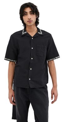 Corridor Elijah Embroidery Camp Shirt Black S